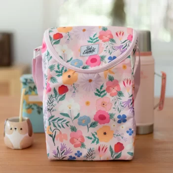 Bolso matero flores rosa