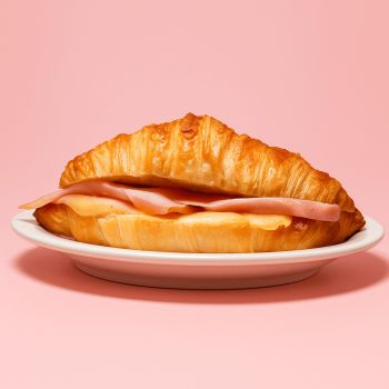Croissant de jamón y queso
