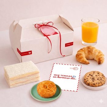 Desayuno a domicilio personalizado con productos frescos y presentación premium. Incluye tarjeta con frase a elección. Entregas en CABA y GBA.
