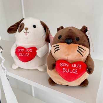 Peluche animalitos con corazón Sos muy dulce