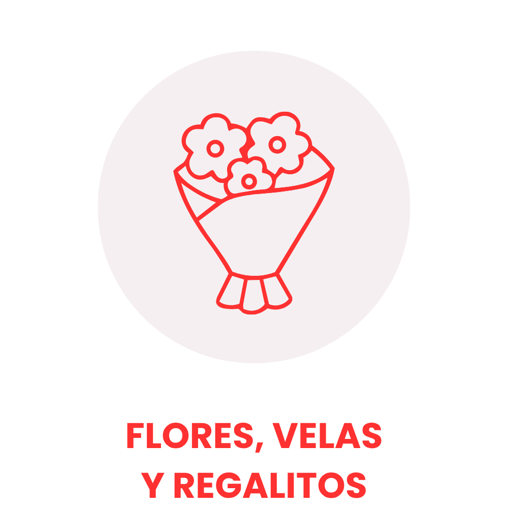 Flores velas y regalitos